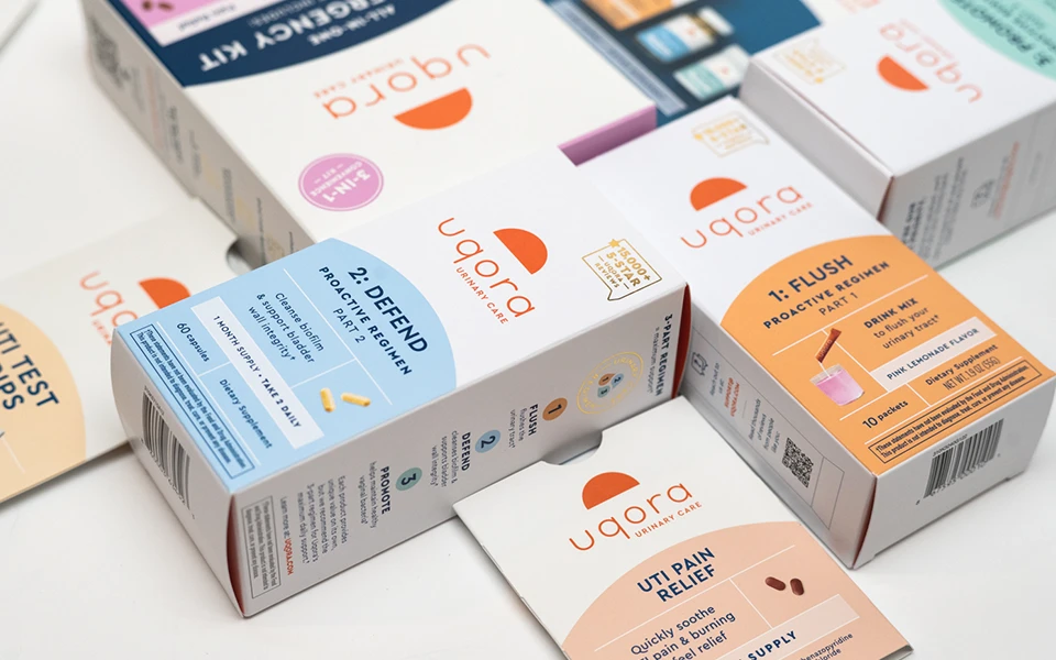 Various health product boxes by Ingersoll Paper Box, designed to elevate wellness brands with functional and reliable packaging.